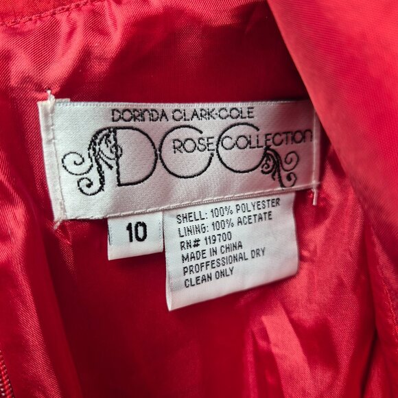Dorinda Clark Cole Vintage Red Church Dress size 10 Rose Collection - Picture 6 of 7